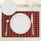 Ambesonne Plaid Place Mats Set of 4, Lumberjack Fashion Buffalo Checks Pattern Retro Style Grid Composition, Washable Fabric Placemats for Dining Table, Standard Size, Orange Black